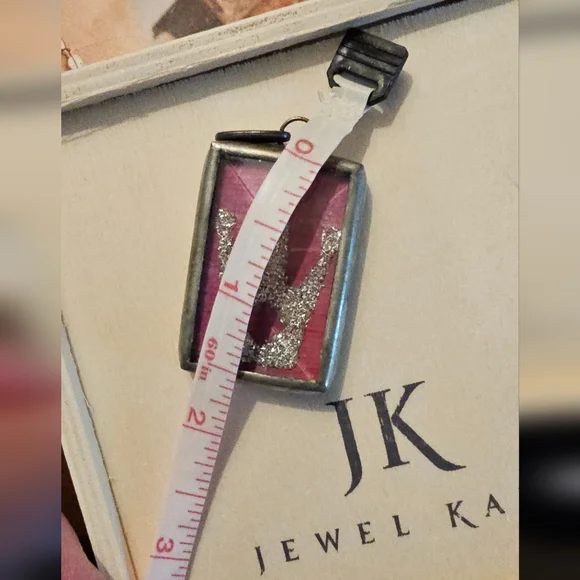 Jewel Kade Pink and Silver Crown Pendant - Picture 3 of 4